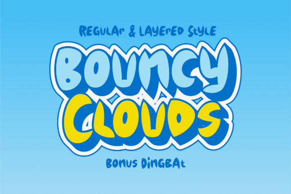 Bouncy Clouds: A Playful Display Typeface for Whimsical Branding
