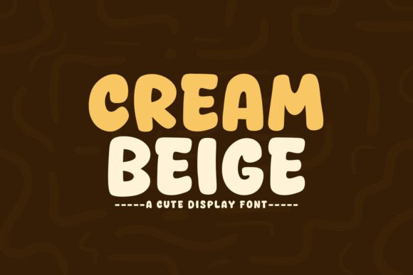 Cream Beige: A Modern Display Font for Cute Branding
