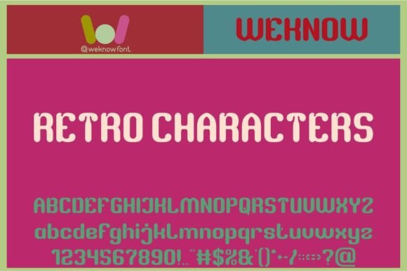 Retro Characters: A Whimsical Display Font for Modern Design