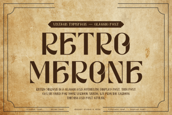 Retro Merone: The Vintage Typeface for Timeless Digital Brands