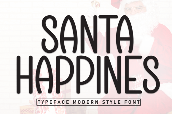 Santa Happines: A Cheerful Display Font for Festive Branding