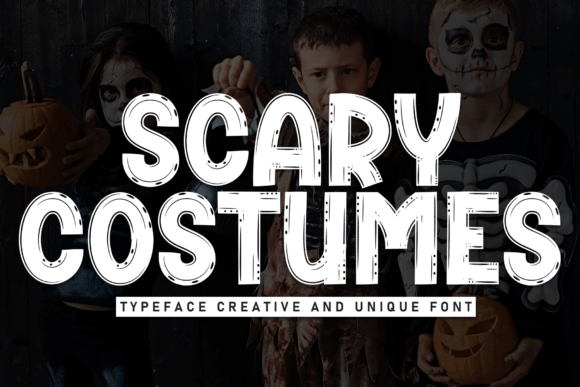 Scary Costumes: The Quirky Display Font for Joyful Brand Campaigns