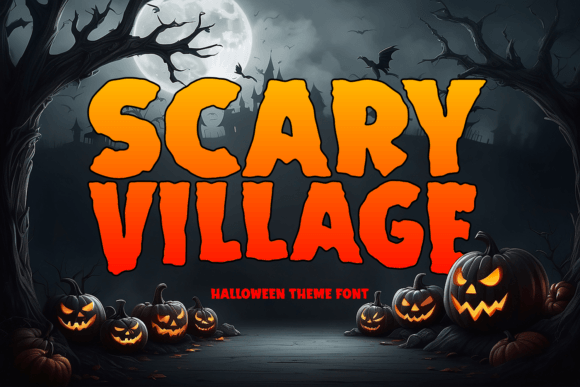Scary Village: The Perfect Halloween Display Font for Your Brand