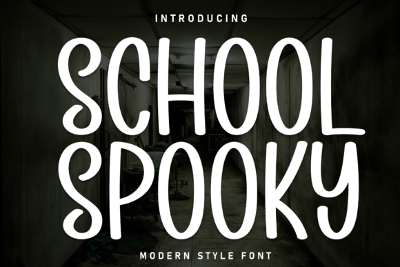 School Spooky: A Bold Display Font for Creative Branding