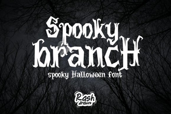 Spooky Branch: A Chilling Display Font for Halloween Branding
