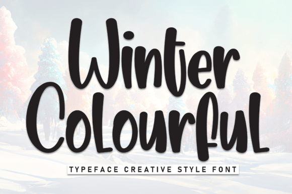 Winter Colourful Typeface: A Warm Display Font for Editorial Design